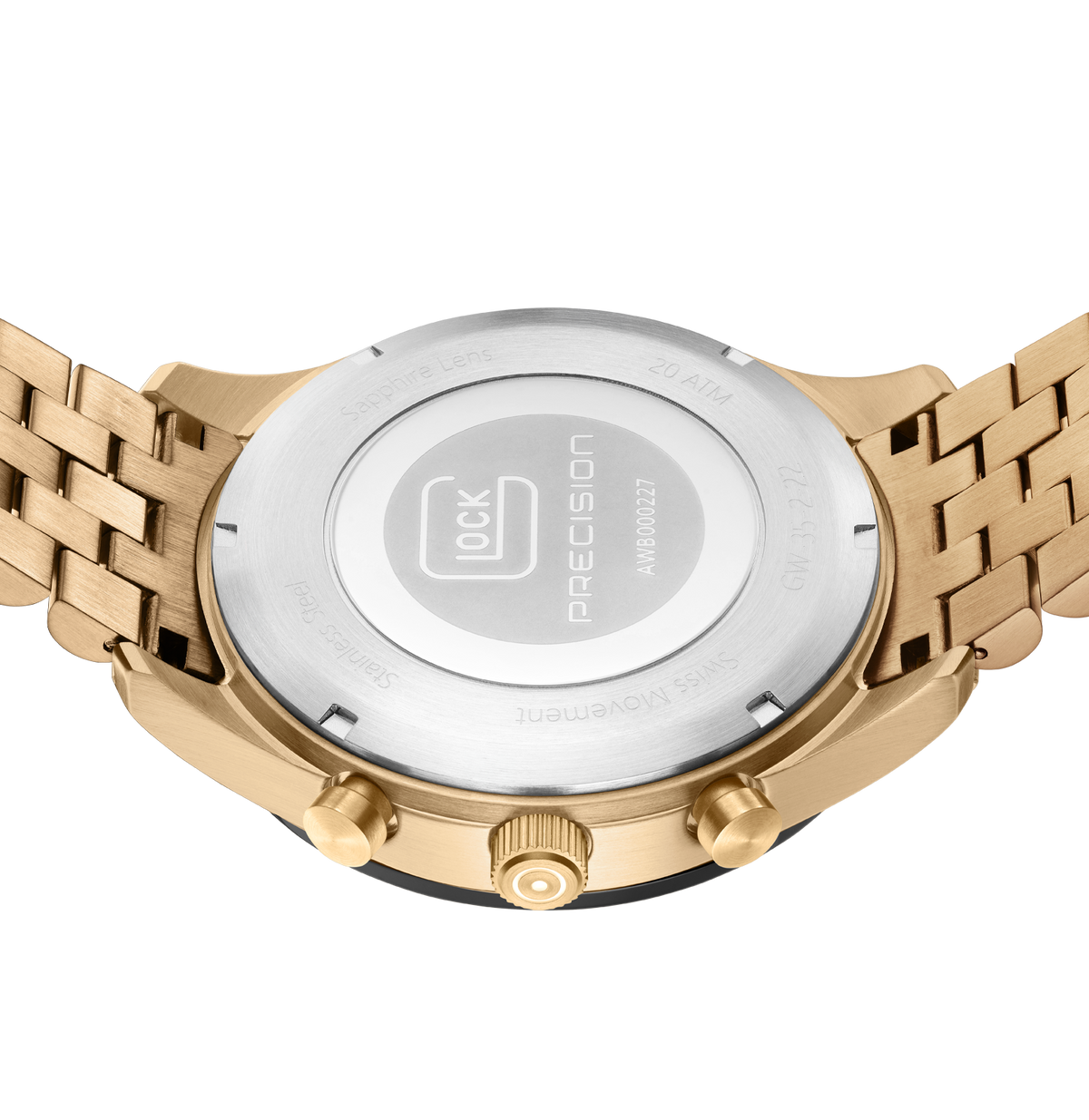 GLOCK Swiss Chronograph Watch in Coyote Steel, Black Dial, Coyote Bracelet (GW-35-2-22)