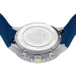 GLOCK Swiss Chronograph Watch in Stainless Steel, Blue Dial, Dark Blue Strap