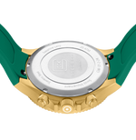 GLOCK Swiss Chronograph Watch in Gold-Tone Steel, Green Dial, Racing Green Strap
