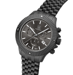 GLOCK Swiss Chronograph Watch in Gunmetal Steel, Gunmetal Dial, Gunmetal Bracelet