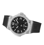 GLOCK Quartz Watch in Stainless Steel, Black Dial, Black Strap
