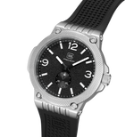 GLOCK Quartz Watch in Stainless Steel, Black Dial, Black Strap