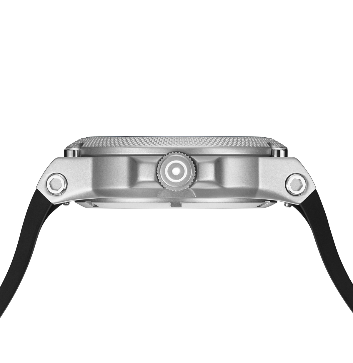 GLOCK Quartz Watch in Stainless Steel, Black Dial, Black Strap
