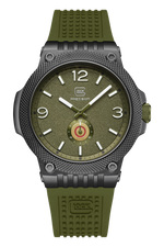 GLOCK Quartz Watch in Black Steel, Army Green Dial, Army Green Strap