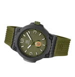 GLOCK Quartz Watch in Black Steel, Army Green Dial, Army Green Strap