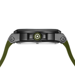 GLOCK Quartz Watch in Black Steel, Army Green Dial, Army Green Strap
