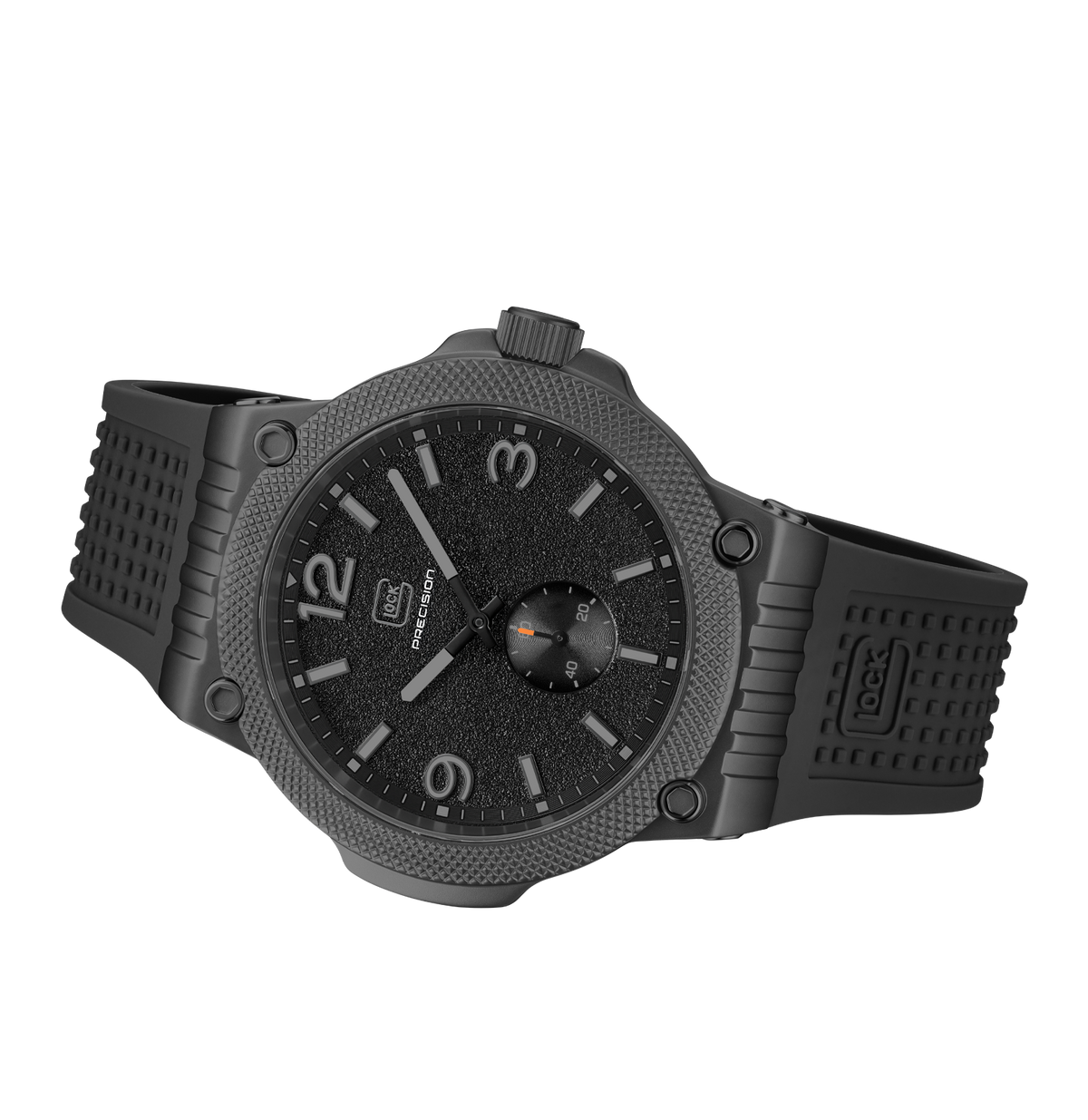 GLOCK Quartz Watch in Black Steel, Black Dial, Black Strap