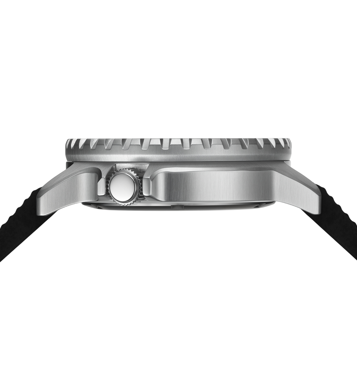 GLOCK Rotating-Bezel Watch in Stainless Steel, Black Dial, Black Strap (GW-44-2-22)