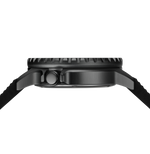 GLOCK Tritium Watch in Black Steel, Orange Dial, Black Strap