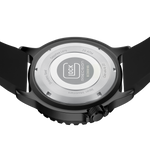 GLOCK Tritium Watch in Black Steel, Orange Dial, Black Strap