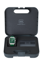 GLOCK Swiss Quartz Watch in Stainless Steel, Green Dial, Racing Green Strap
