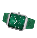 GLOCK Swiss Quartz Watch in Stainless Steel, Green Dial, Racing Green Strap