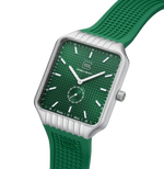 GLOCK Swiss Quartz Watch in Stainless Steel, Green Dial, Racing Green Strap