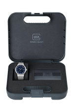 GLOCK Titanium Solar Watch in Titanium, Blue Dial, Silver-Tone Bracelet