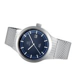 GLOCK Titanium Solar Watch in Titanium, Blue Dial, Silver-Tone Bracelet