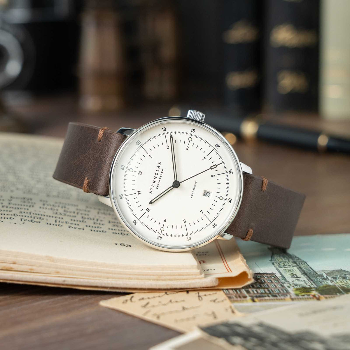Sternglas "Hamburg Automatic" Watch in Stainless Steel, Silver Dial