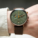 Sternglas "Hamburg Chrono" Quartz Chronograph in Bronze-Tone, Dark Green Dial