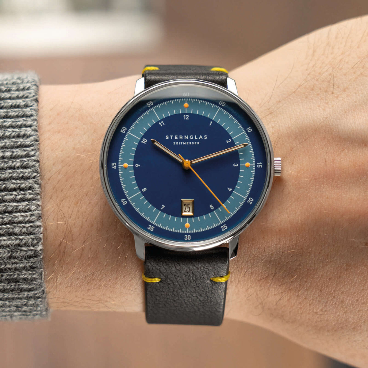Sternglas "Hamburg Edition 1911" Quartz Watch in Stainless Steel, Dark Blue Dial