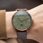 Sternglas "Hamburg Pro Automatic" Watch in Bronze-Tone Steel, Dark Green Dial