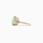 Jade and Diamond Ring in 14K Yellow Gold, 6.81 ctw view 3