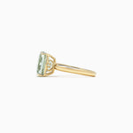 Green Amethyst Ring in 14K Yellow Gold, 3.95 ctw view 2