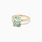 Green Amethyst Ring in 14K Yellow Gold, 3.95 ctw view 3