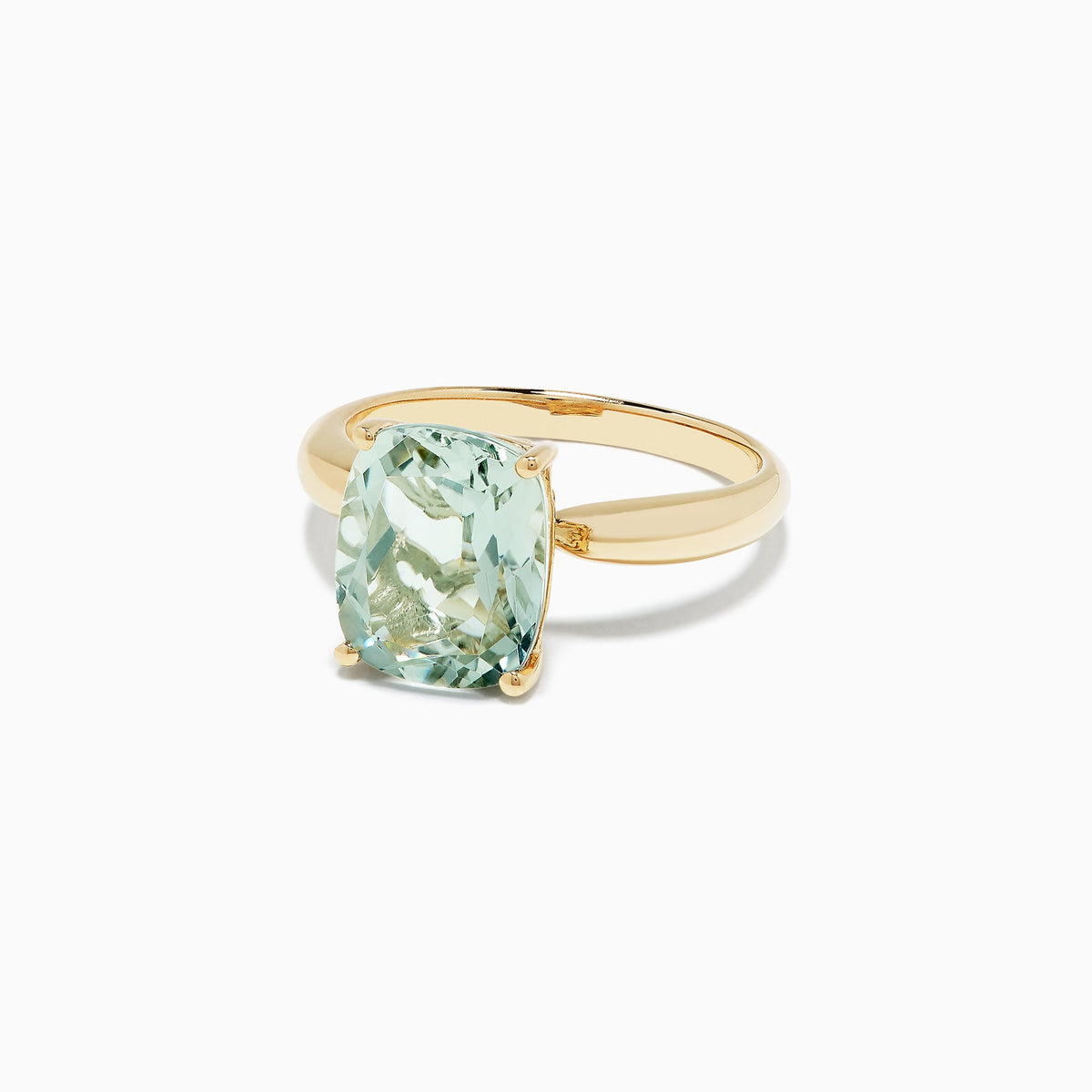 Green Amethyst Ring in 14K Yellow Gold, 3.95 ctw view 3