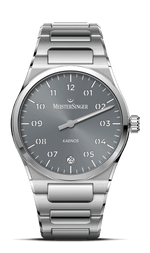 MeisterSinger "Kaenos" Big Date Automatic in SS, Sunburst Grey Dial
