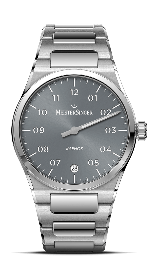 MeisterSinger "Kaenos" Big Date Automatic in SS, Sunburst Grey Dial