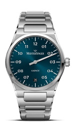 MeisterSinger "Kaenos" Big Date Automatic in SS, Sunburst Petrol Dial