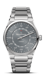 MeisterSinger "Kaenos Open Date" Men's Automatic in SS, Sunburst Grey Dial