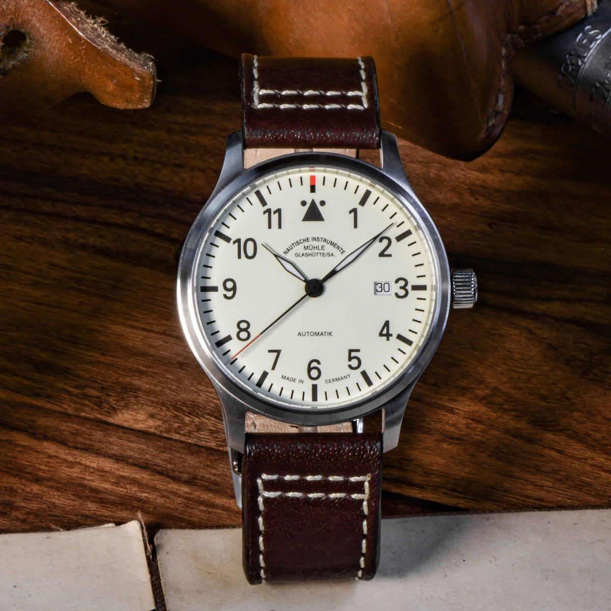 Mühle-Glashütte "Terrasport II" Automatic in SS, Cream Dial