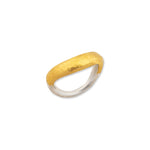 Lika Behar "Lyric" Hammered Ring in 24K Fused Gold & Sterling Silver