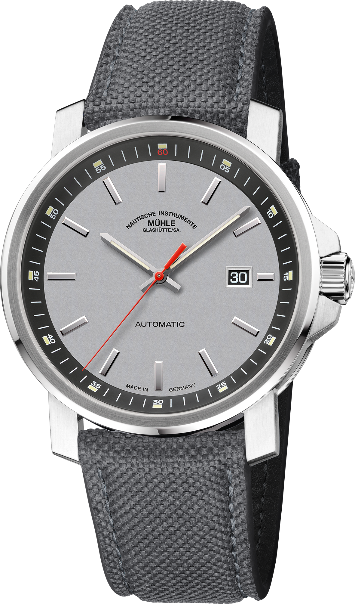 Mühle-Glashütte "29er Big" Automatic in SS, Silver Grey Dial