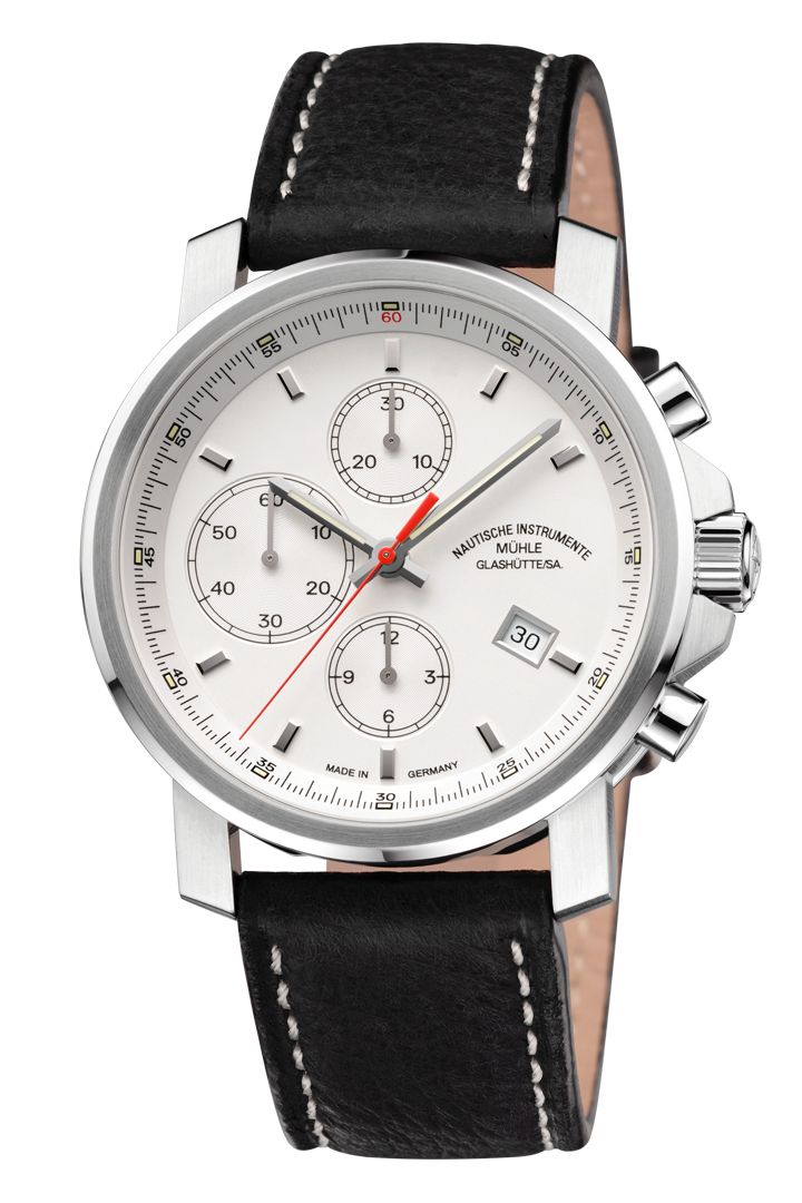 Mühle-Glashütte "29er Chronograph" Automatic in SS, White Dial