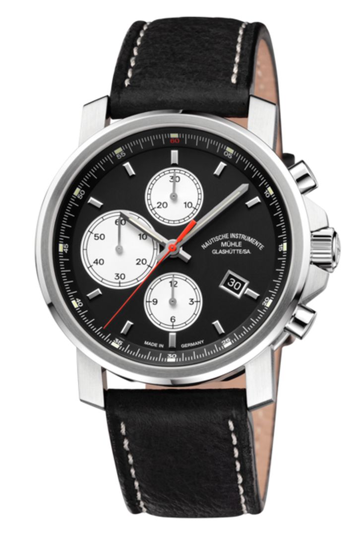 Mühle-Glashütte "29er Chronograph" Automatic in SS, Black Dial