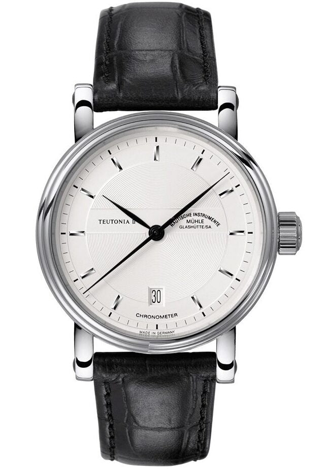Mühle-Glashütte "Teutonia II Chronometer" Automatic in SS, Silver Dial