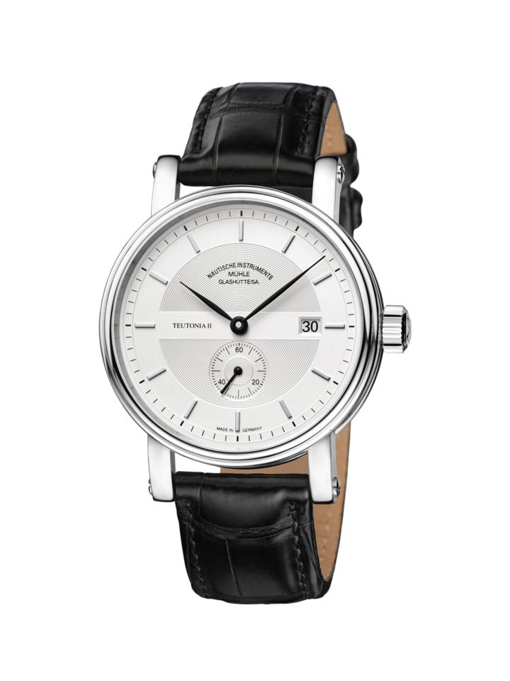 Mühle-Glashütte "Teutonia II Small Second" Automatic in SS, Silver Dial