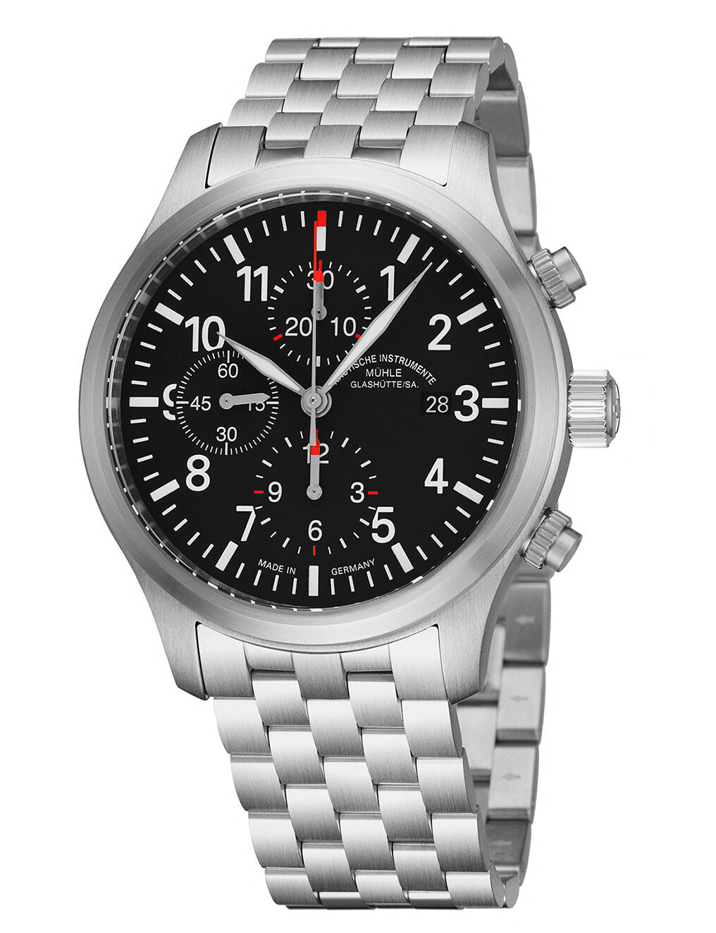 Mühle-Glashütte "Terrasport I Chronograph" Automatic in SS, Black Dial