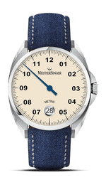 MeisterSinger "Metris" 20-Bar Automatic in SS, Ivory Dial
