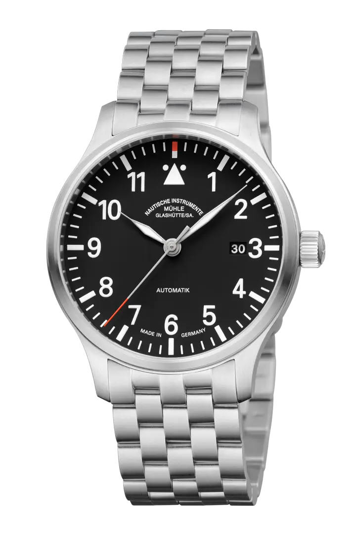 Mühle-Glashütte "Terrasport II" Automatic in SS, Black Dial