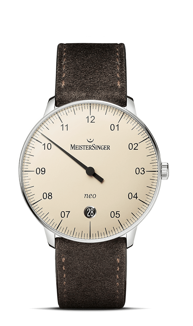 MeisterSinger "Neo" Single-Hand Automatic in SS, Ivory Dial