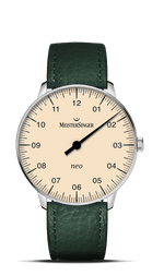 MeisterSinger "Neo" Sapphire Single-Hand Automatic in SS, Ivory Dial