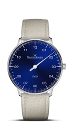 MeisterSinger "Neo" Sapphire Single-Hand Automatic in SS, Sunburst Blue Dial