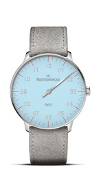 MeisterSinger "Neo Special" Single-Hand Automatic in SS, Light Blue Dial