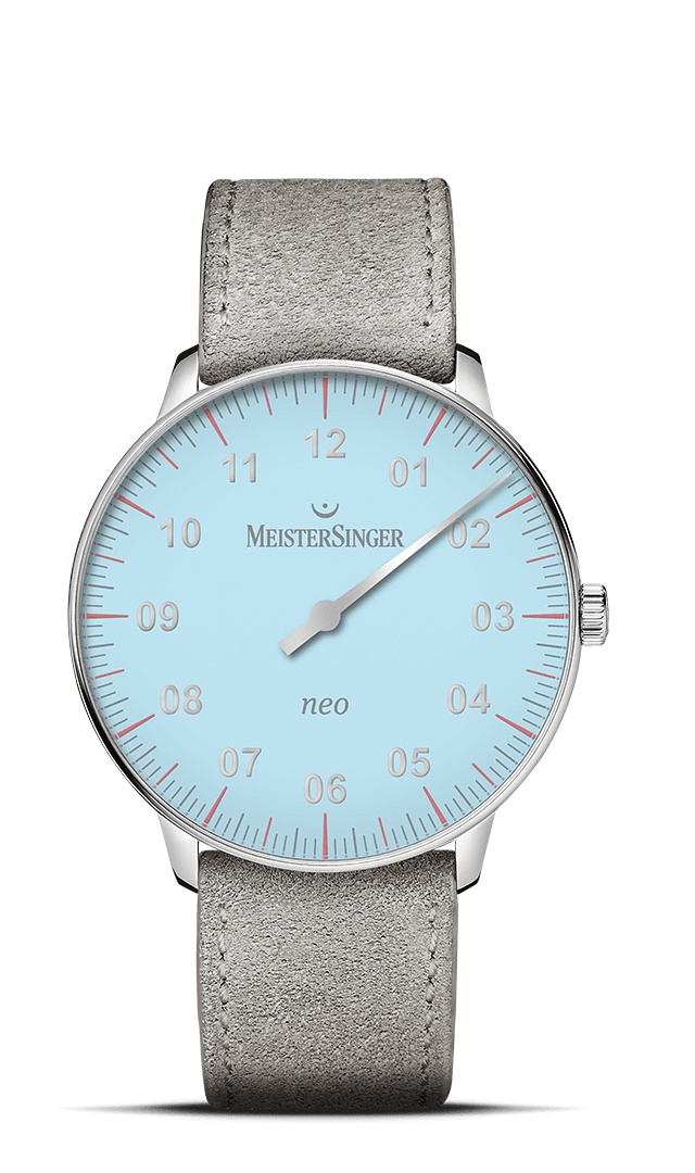 MeisterSinger "Neo Special" Single-Hand Automatic in SS, Light Blue Dial