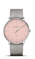 MeisterSinger "Neo Special" Single-Hand Automatic in SS, Light Red Dial