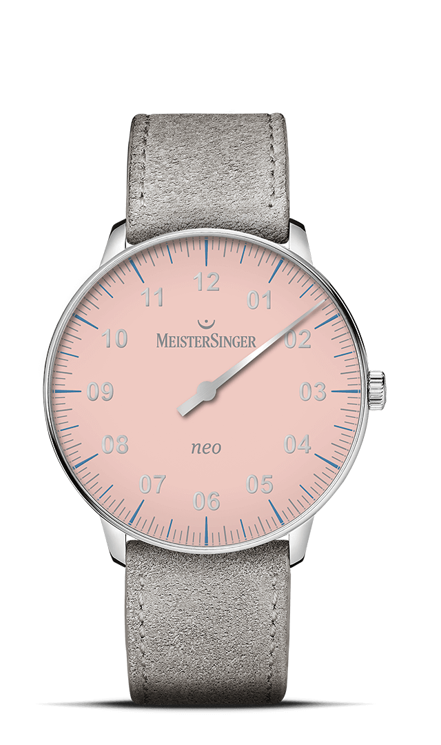 MeisterSinger "Neo Special" Single-Hand Automatic in SS, Light Red Dial