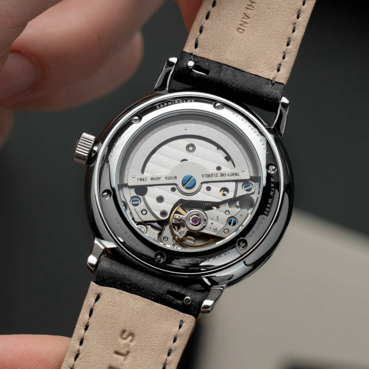 Sternglas "Naos Automatic Edition 60" Watch in Steel, White and Grey Dial