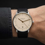 Sternglas "Naos Automatic" Watch in Stainless Steel, Sand Brown Dial